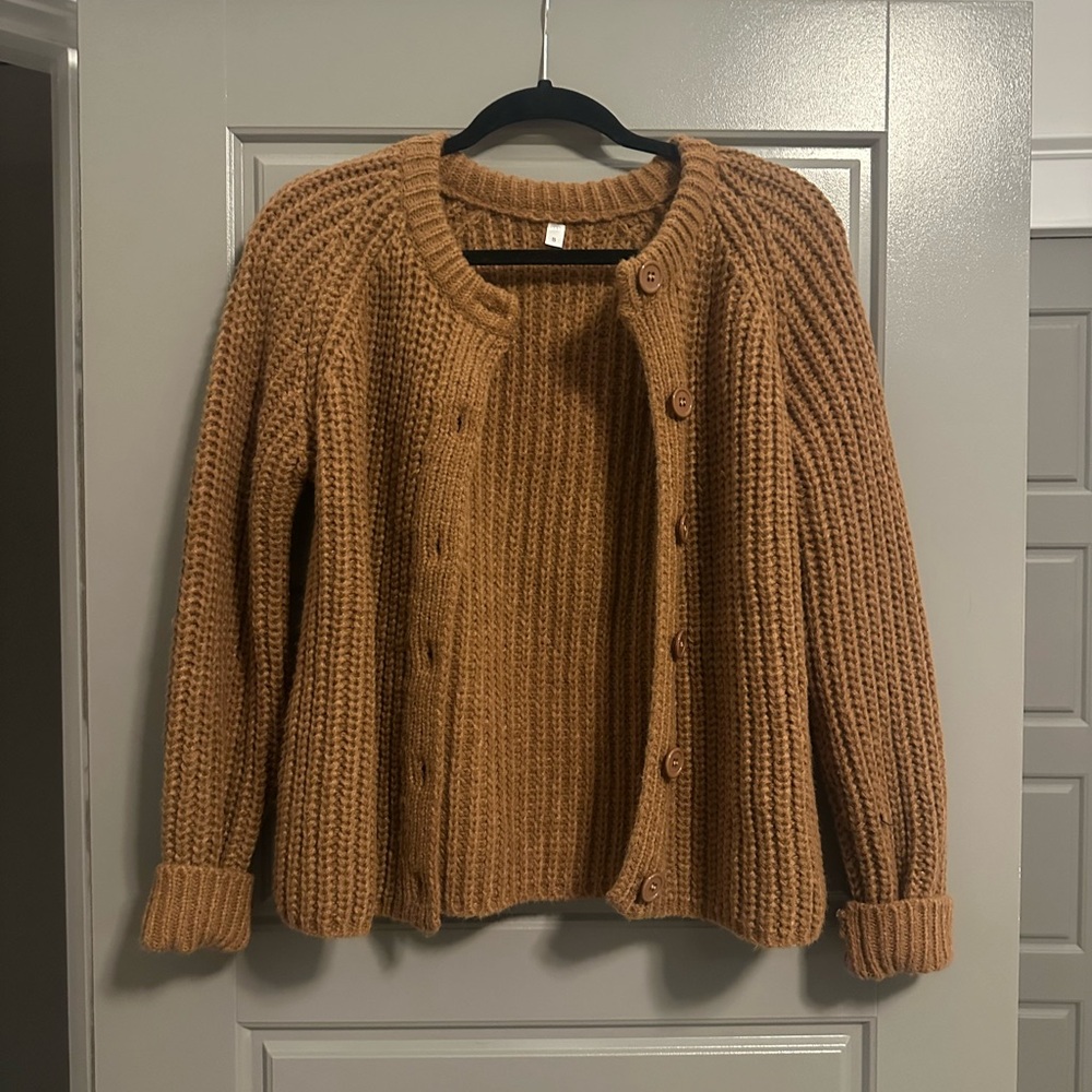 Cozy Tan Knit Sweater